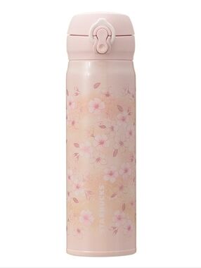 Japan RARE Starbucks 2026 Sakura Pink Beige Handy Stainless Steel Bottle 500ml